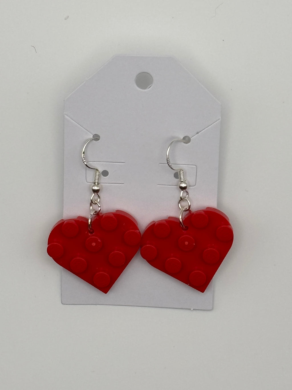 Heart shaped dangling earrings