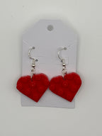 Heart shaped dangling earrings