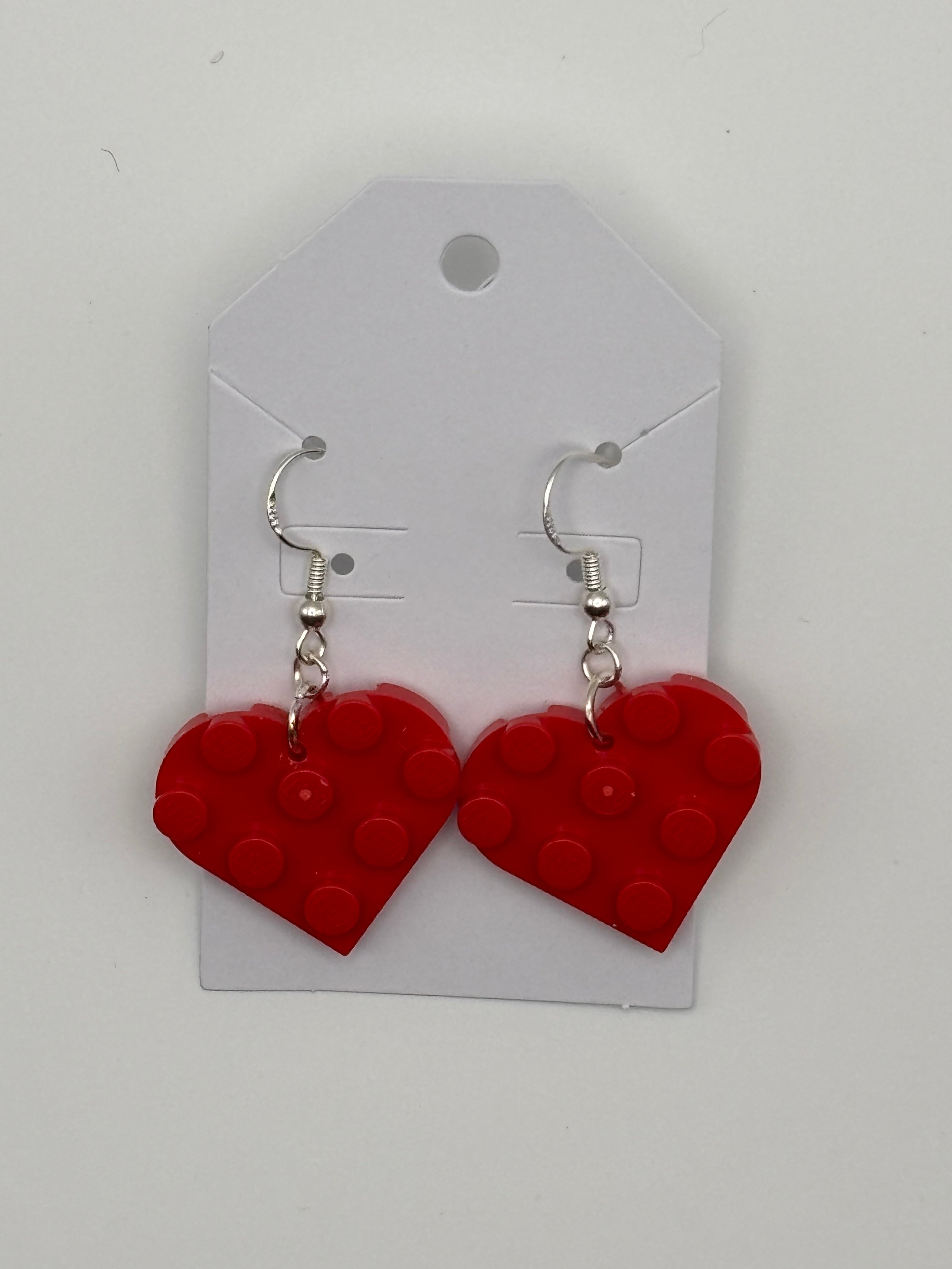 Heart shaped dangling earrings