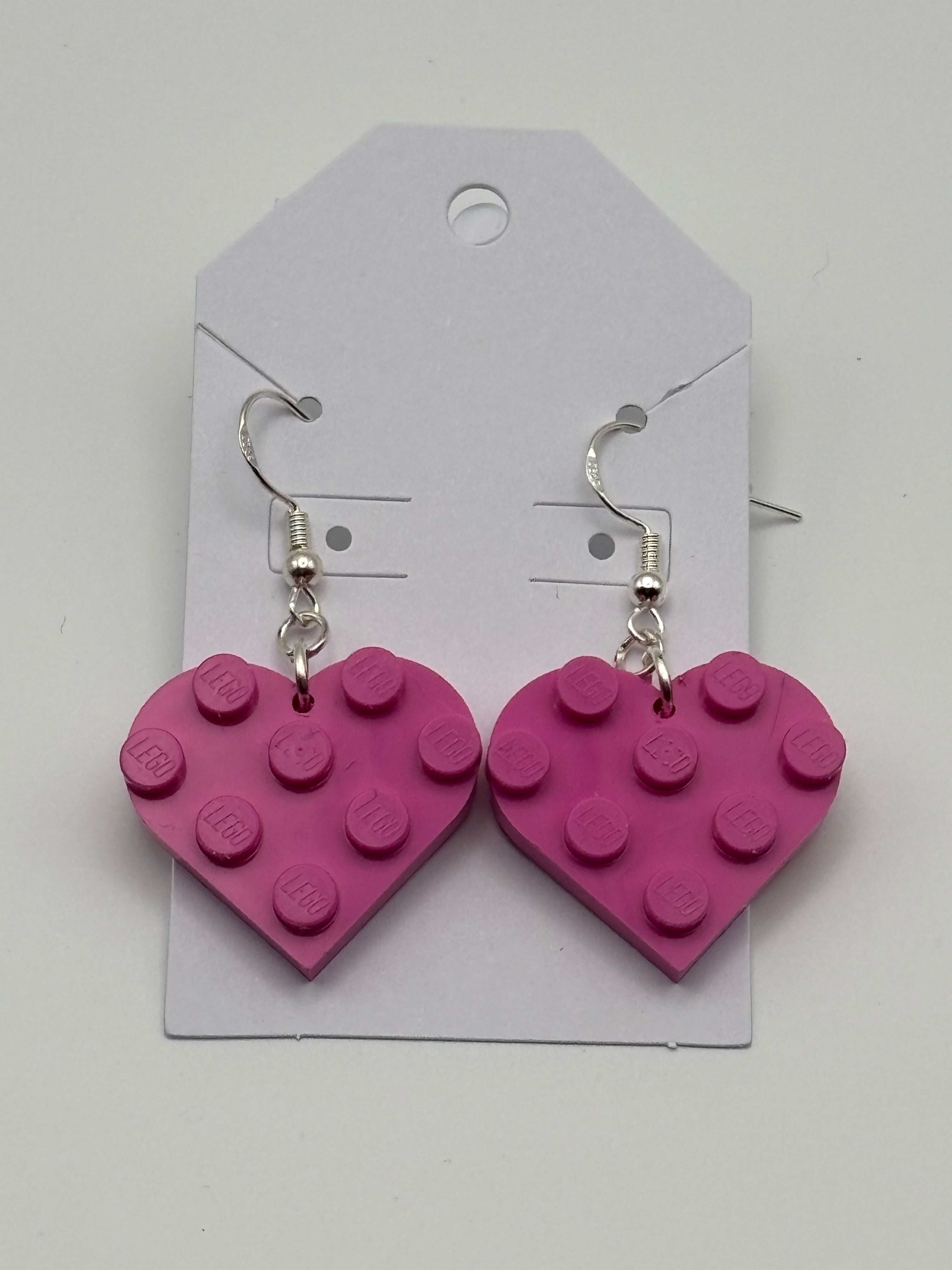 Heart shaped dangling earrings