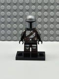 The Mandalorian / Din Djarin / 'Mando' - Silver Beskar Armor, Jet Pack, Helmet with Top Lines - sw1258