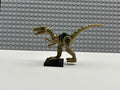 Dinosaur Coelophysis / Gallimimus with Dark Green Stripes and Yellow Eyes Pattern - 98166pb01