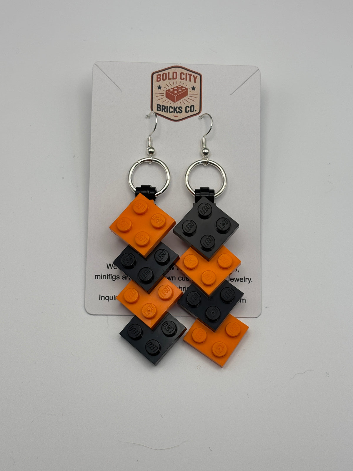 Halloween 2x2 Brick Dangling Earrings