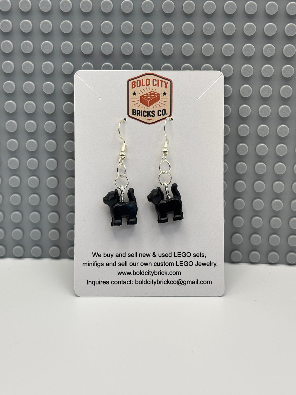 Black Cat Dangle Earrings - Jwl10010